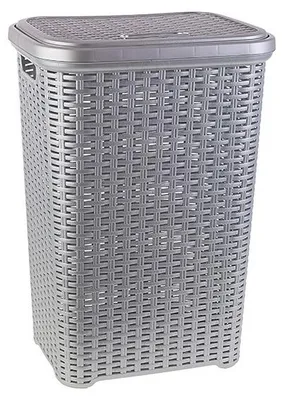 Produktbild von Plasticforte Waschekorb - 60 l - grau - Kunststoff - 35 x 43 x 62 cm