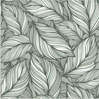 Produktbild von MuchoWow® Poster Blumen - Illustration - Schwarz - Weiß 50x50 cm - Wohnzimmerdekoration
