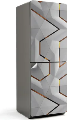 Produktbild von Abstraktes Netzwerkmuster – Kühlschrank Aufkleber – Klebefolie Kühlschrank – Kühlschrank Nachbildung – Kühlschrankfolie selbstklebend – Küchen Nachbildungation – 70x190 cm