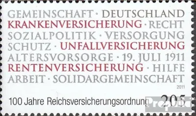 Produktbild von Briefmarken BRD (BR.Deutschland) 2011 Mi 2868 (kompl.Ausg.) FDC Reichsversicherungsordnung