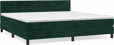 Produktbild von vidaXL Boxspringbett mit Matratze Dunkelgrün 200x200 cm Samt