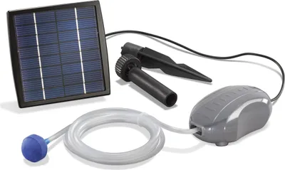 Produktbild von Esotec 101870 Solar Teichbelüfter mit Solarmodul und Pumpe, (L x B x H): 120 x 65 x 42 mm, Gewicht 180 g