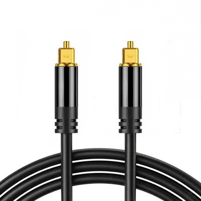 Productafbeelding van Qost - Toslink Optische Kabel - Optische Audiokabel - Optical Audio Kabel - SPDIF - Male to Male - 5 Meter - Zwart - PVC