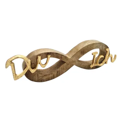 Produktbild von Schriftzug Schild Aufsteller Liebe Hochzeit DU & ICH Holzdeko Mango Geschenk L26 cm