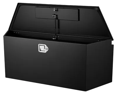 Zdjęcie produktu dla VEVOR Skrzynia na dyszel Truckbox 1245 x 353 x 470 mm ze stali, skrzynia na narzędzia o nośności 50 kg z zamkiem i kluczami, skrzynia na przyczepę do pickupów, kamperów, SUV-ów i samochodów terenowych, czarna