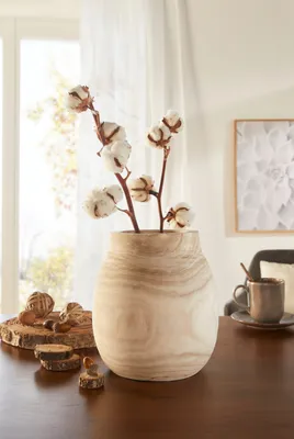 Produktbild von Dekovase 'Wood' naturbelassene Dekoration dekorativer Look Paulownia Holz