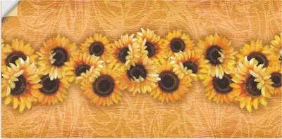 Produktbild von ARTland Wandbild, selbstklebend Sonnenblumen I Größe: 100x50 cm