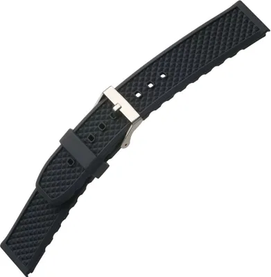Produktbild von Minott Uhrenarmband 24mm schwarz Kunststoff Dornschließe