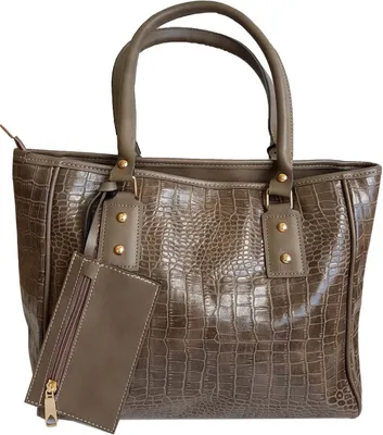Produktbild von Damen Tasche Shopper Handtasche Nerzbraun Schultertasche Schultasche Neu G-19