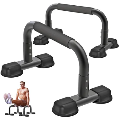 Produktbild von Solidchoice – Stabile Liegestützstangen mit Holzgriffen für Krafttraining
