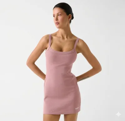 Produktbild von Guess Stella Damen Minikleid gerippt Slim Fit mit Stickerei