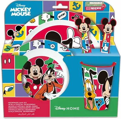 Obrázok produktu pre Súprava plastového riadu Mickey Mouse 5-dielna plastová súprava pre deti