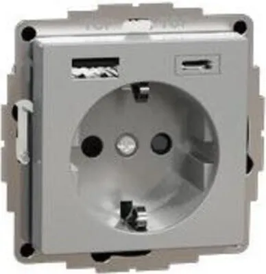 Obrázok produktu pre Merten Schuko zásuvka s USB nabíjačkou MEG2367-0460 (MEG2367-0460)