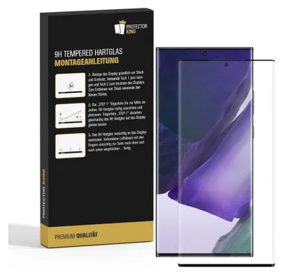 Produktbild von 2x 9H Hartglas für Samsung Galaxy Note 20 FULL CURVED Schutzfolie Schutzglas SW Klar Displayschutz Panzerfolie Displayglas Tempered Glasfolie Panzerglas Sicherheitsglas Echtglas