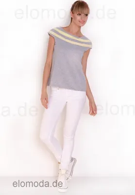 Produktbild von Damen Longshirt Tunika T-Shirt Sommer Shirt; Grau Meliert