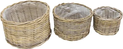 Obrázek produktu pro Sada košů Rattan, 3 ks