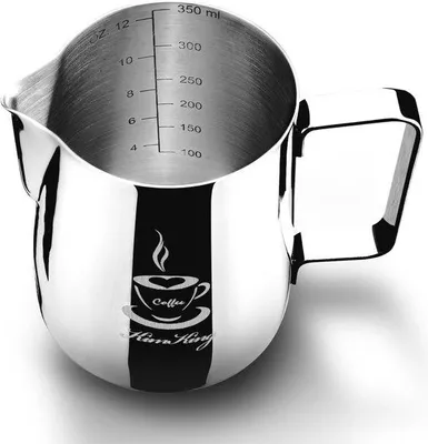 Image de Pot à lait - Pot à lait - Pot à mousse - 9 x 0,03 x 11 cm - Acier inoxydable - 350ml