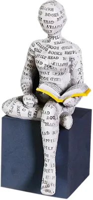Produktbild von Handgefertigte Skulptur einer lesenden Frau für elegantes Wohnzimmerdekor