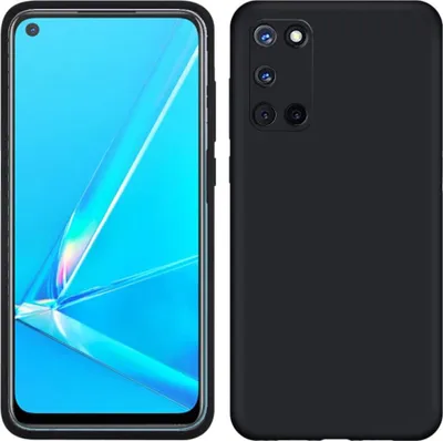 Produktbild von OPPO A92 Hülle, LaimTop Flüssig Silikon Soft Gummi Schutzhülle für OPPO A92 Schwarz