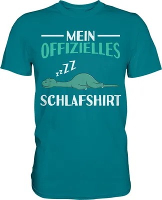 Produktbild von Offizielles Schlafshirt Dinosaurier Nachthemd Schlafanzug Pyjama Dino T-Shirt – Diva Blue / L