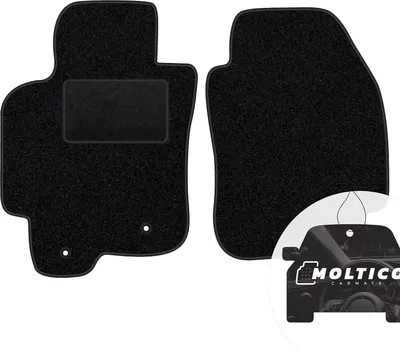 Produktbild von moto-MOLTICO Vorne Fußmatten Auto Velours Autoteppiche Schwarz Automatten Set 2-teilig passend für Jaguar XE ab 2015
