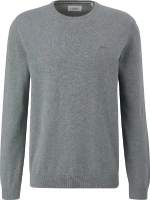 Produktbild von s.Oliver Strickpullover Regular Fit aus Baumwolle in Grau Meliert