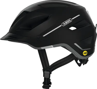 Produktbild von ABUS Stadthelm Pedelec 2.0 MIPS - Fahrradhelm mit Rücklicht, chirm, Regenhaube und MIPS-Aufprallschutz - für Damen und Herren - Schwarz Matt, Größe M (52-57 cm)