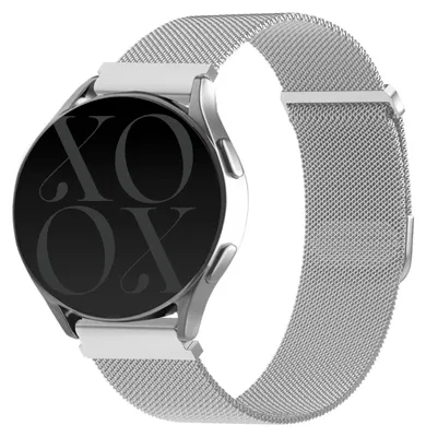Produktbild von Edelstahl Milanaise-Uhrenarmband 20 mm Silber mit Magnetverschluss für Smartwatch