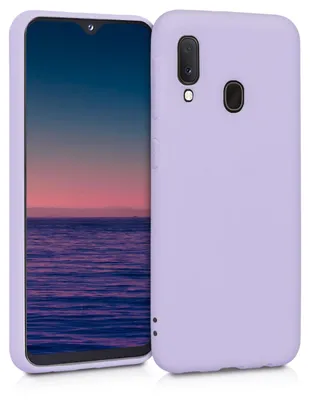 Produktbild von kwmobile Handyhülle für Samsung Galaxy A20e Hülle - TPU Case - Kabelloses Laden - Schutzhülle Cover in Lavendel