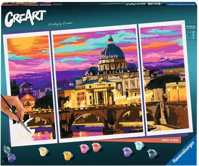 Produktbild von Ravensburger Creart Malen nach Zahlen Sonnenuntergang in Rom
