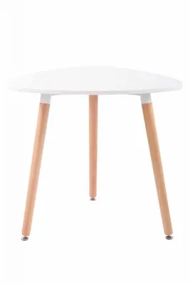 Obrázek produktu pro Kuchyňský stůl dřevěný Abenra 80 natura - v75 x Ø80 cm - Bílá