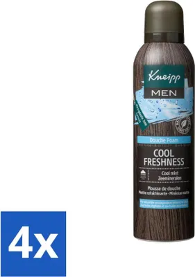 Image de Kneipp - Mousse de douche - Homme Fraîcheur - Parfum frais - 200 ml - Lot avantageux - 4 pièces