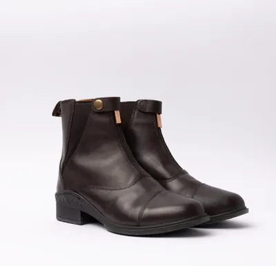 Produktbild von Horze Rose Reitstiefeletten aus Leder mit Reißverschluss, Braun, 37
