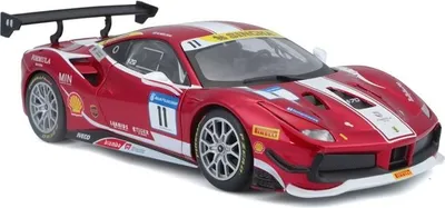 Zdjęcie produktu dla BBURAGO Ferrari 488 Challenge, Model samochodu sportowego, Wstępnie zmontowany, 1:24, Ferrari 488 Challenge, Każda płeć, Metal, Plastik