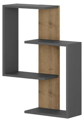 Image de Étagère murale en bois « Paranoid » - 64 x 22 x 85 cm - Chêne anthracite