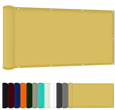 Zdjęcie produktu dla Słoneczny parasol kwadratowy, 140 x 200 cm, wodoodporny, ochrona przed promieniowaniem UV, poliester, kolor kremowy