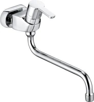 Produktbild von Kludi LOGO NEO Spezial Spültisch-Wand-Einhandmischer 45 mm Stichmaß, chrom
