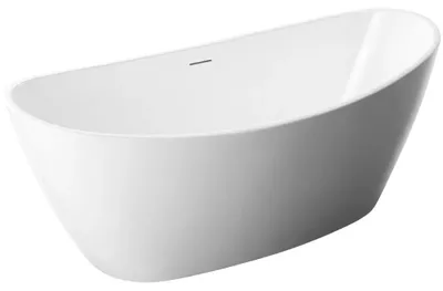 Obrázek produktu pro sklokeramikaO - Volně stojící akrylátová vana Flavia - bílá lesklá - 148x79,5 cm