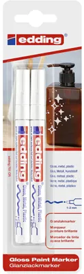 Produktbild von Edding e-751, Weiß, Weiß, Fein, Rundspitze, Rund, 1 mm