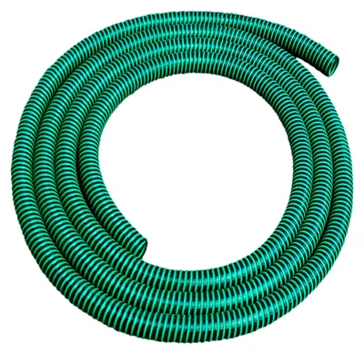 Produktbild von Saugschlauch Spiralschlauch mit 32 mm Innendurchmesser, 1 1/4 Zoll, 15 Meter Länge, Druckschlauch für Pumpen und Bewässerung, grün