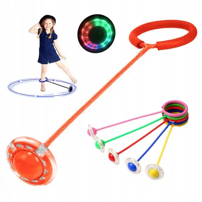 Produktbild von HULA-HOP Hula-Hoop-Reifen Bein-Reifen Spring-Reifen LED ROT