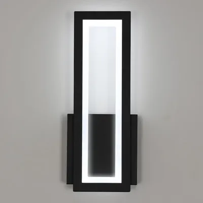 Productafbeelding van Osairous Wandlamp LED, modern design, 16W, 1800LM, wandlamp van acryl, 32 cm – zwart, 6500K