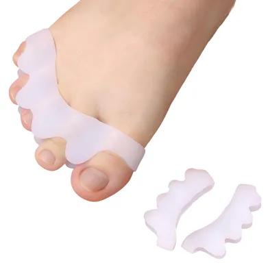 Produktbild von 4x Zehenspreizer gegen Hallux Valgus Krallenzehen Bandage Korrektur Separator