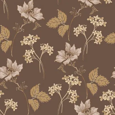 Obrázek produktu pro Borastapeter Tapeta hnědé květy - 660837 - 53 cm x 10,05 m