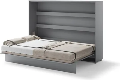 Produktbild von Schrankbett 140 x 200 Horizontal BC-04 Grau LENART BED CONCEPT Wandklappbett