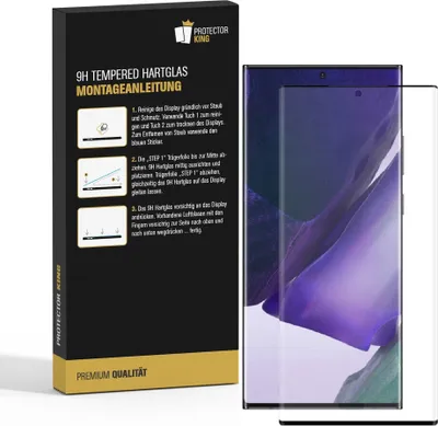 Produktbild von 1x 9H Hartglas für Samsung Galaxy Note 20 FULL CURVED Schutzfolie Schutzglas SW Klar Displayschutz Panzerfolie Displayglas Tempered Glasfolie Panzerglas Sicherheitsglas Echtglas