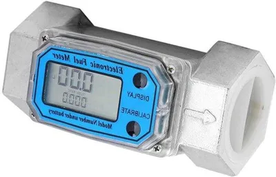 Zdjęcie produktu dla Elektroniczny przepływomierz cieczy 120 l/min, nierdzewny, zakres 0–99999, przyłącze 1-1/2 cala NPT, do pistoletów do benzyny