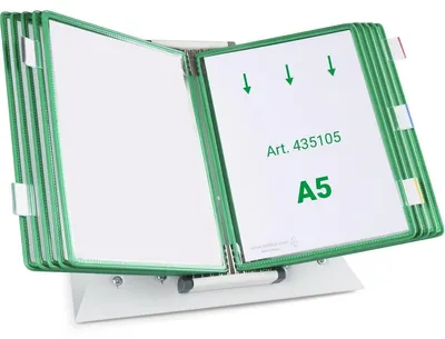 Produktbild von tarifold Sichttafelsystem 435105 DIN A5 grün mit 10 St. Sichttafeln, 1 St.