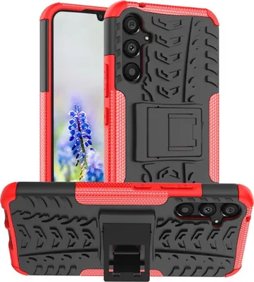 Produktbild von Samsung Galaxy A34 Hülle - Coverup Panzer Back Cover mit Ständer - Rot