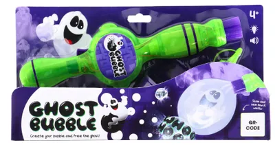 Zdjęcie produktu dla Zestaw startowy do baniek mydlanych GHOST BUBBLE, zestaw z maszyną do baniek mydlanych i roztworem do baniek mydlanych, maszyna napełnia bańki mydlane dymem, wydaje dźwięki